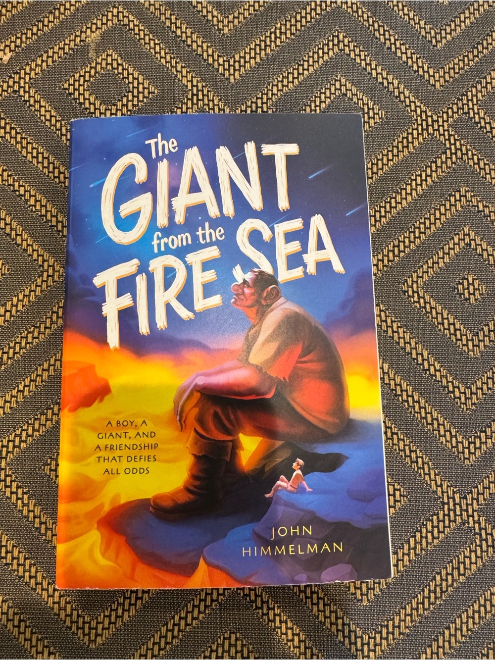 The Giant from the Sea - Blue & Orange Illustrated Coffee Table Book